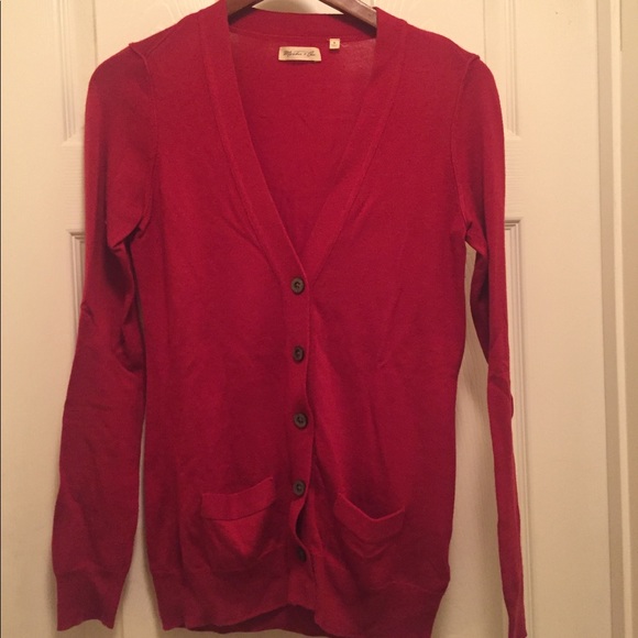 Martin + Osa Sweaters - Martin & Osa Red Cardigan sz S